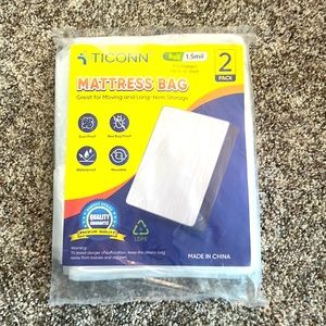 Full Size Plastic Mattress Bags (2 pack)